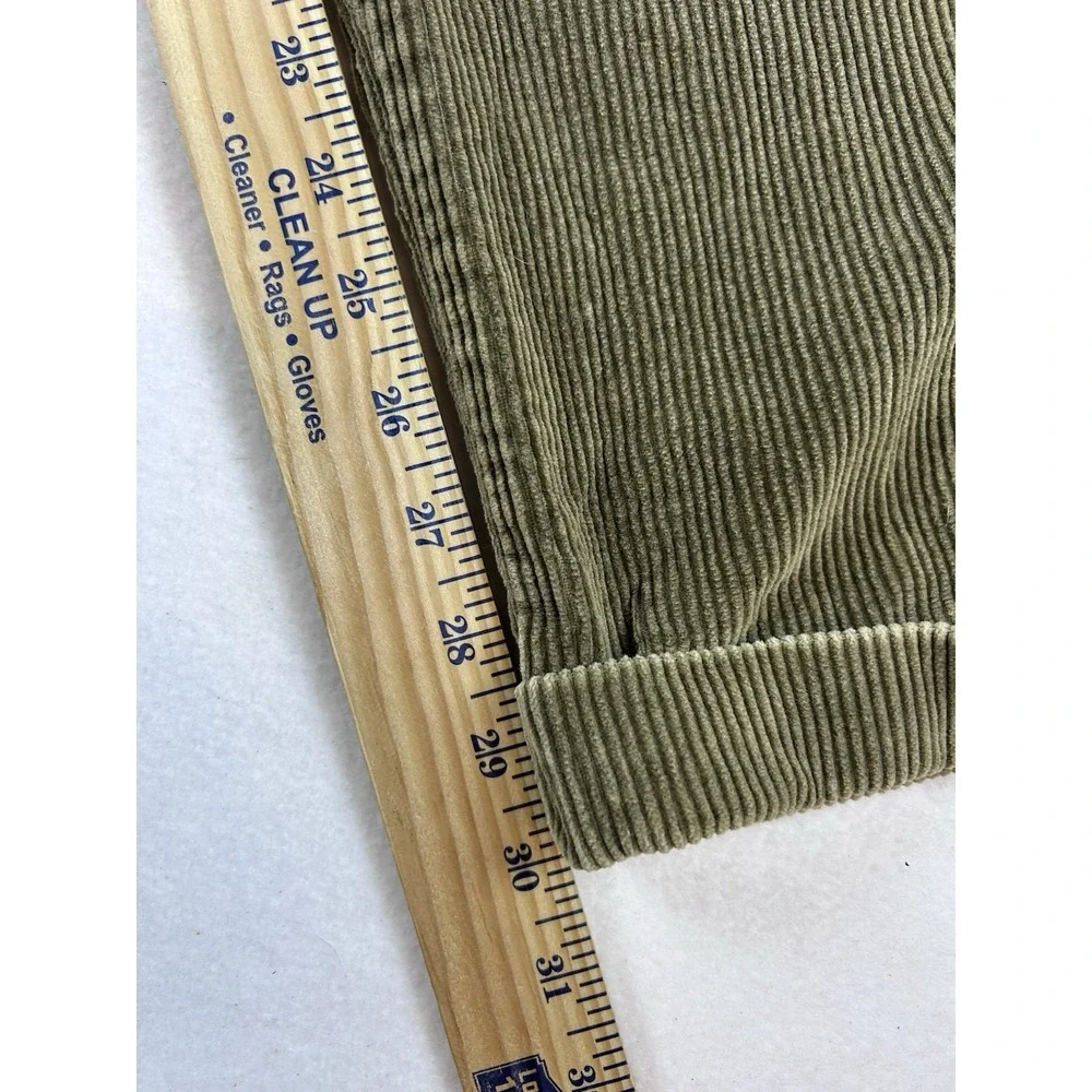 Vtg Tommy Hilfiger Corduroy Pants Mens 38x32 Brown Straight Cuffed Cotton